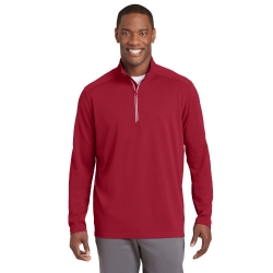Sport-Tek Mens Sport-Wick Textured 1/4-Zip Pullover 