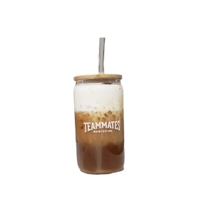 Teammates Iced Coffee Glass 