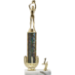 Tri-Wreath Round Column Trophy With Trim - AAA - Tri-Wreath Round Column Trophy With Trim