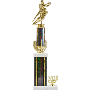 Tri-Wreath Two-Tier Trophy With Trim 