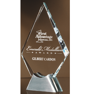 Triangle Crystal on Silver Base 