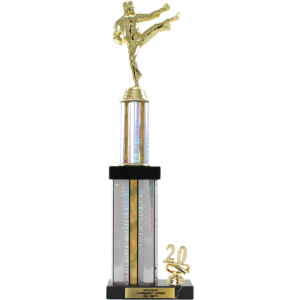 Two-Tier Trophy With Black Marble 