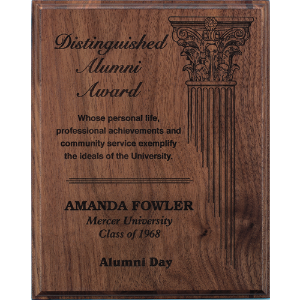 Walnut Plaque with Laser Engraving (4 sizes) 