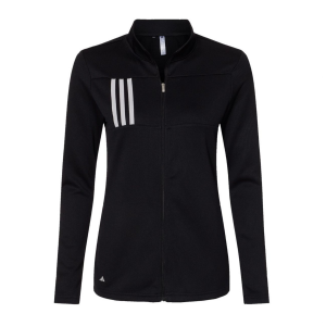Womens 3-Stripes Double Knit Quarter-Zip Pullover 