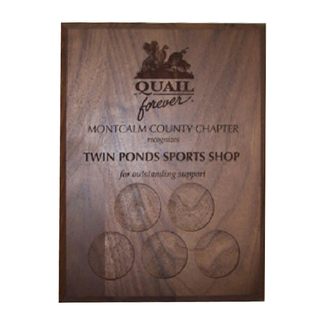 Quail Forever Sponsor Plaque