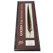 PF-243 Framed Golden Tail Feather Award 