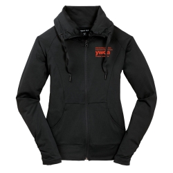 Full Zip Cowl Collar Stretch Jacket 