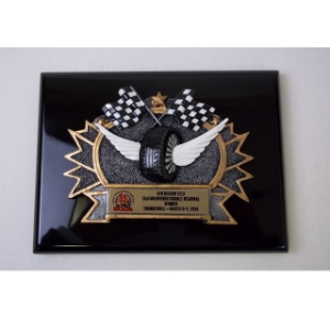 Black Piano Wood Flying Wheel Plaque 